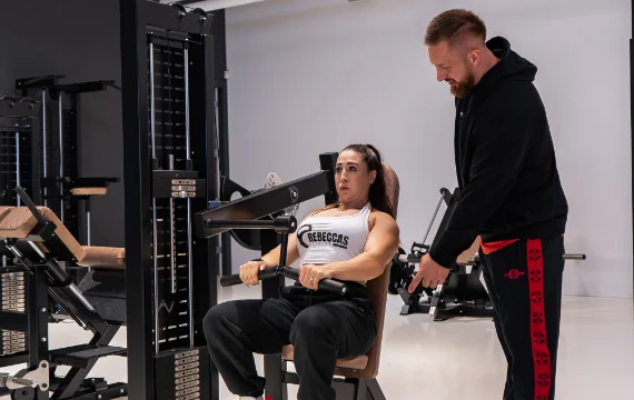 Using gym equipment